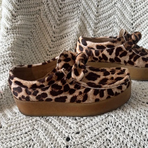 Loeffler Randall Tabitha Bracco knotted Chukka Animal Print Platform Shoes - Picture 11 of 16
